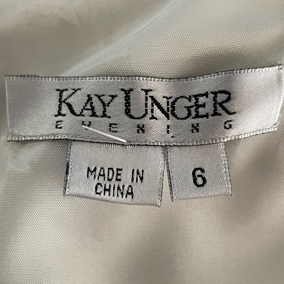 Kay Unger Evening Mid-90's Vintage Beaded Light Blue Cocktail Dress Size… - Picture 8 of 8